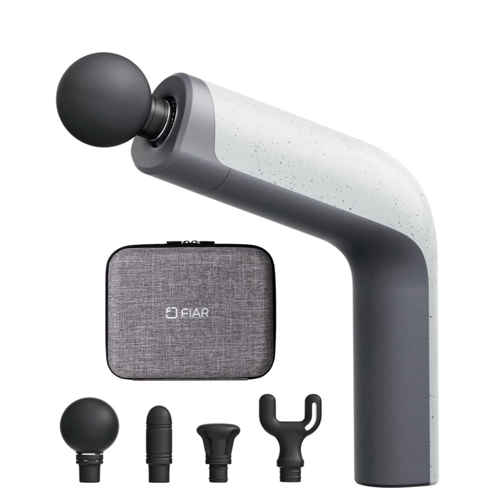 Massage Gun Deep Tissue Percussion Portable Lightweight 5 Speed Levels 4 Heads